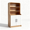 Houten boekenrek met opbergruimte 80 x 30 x 150cm in naturel en wit