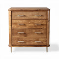 Houten kast met vier lades in de afmetingen 80 x 40 x 90cm