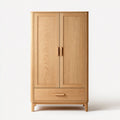 Kast van walnootfineer met handgrepen en lade 80 x 40 x 180cm