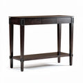 Houten console tafel met lade en open plank 120 x 40 x 80 cm donkerbruin